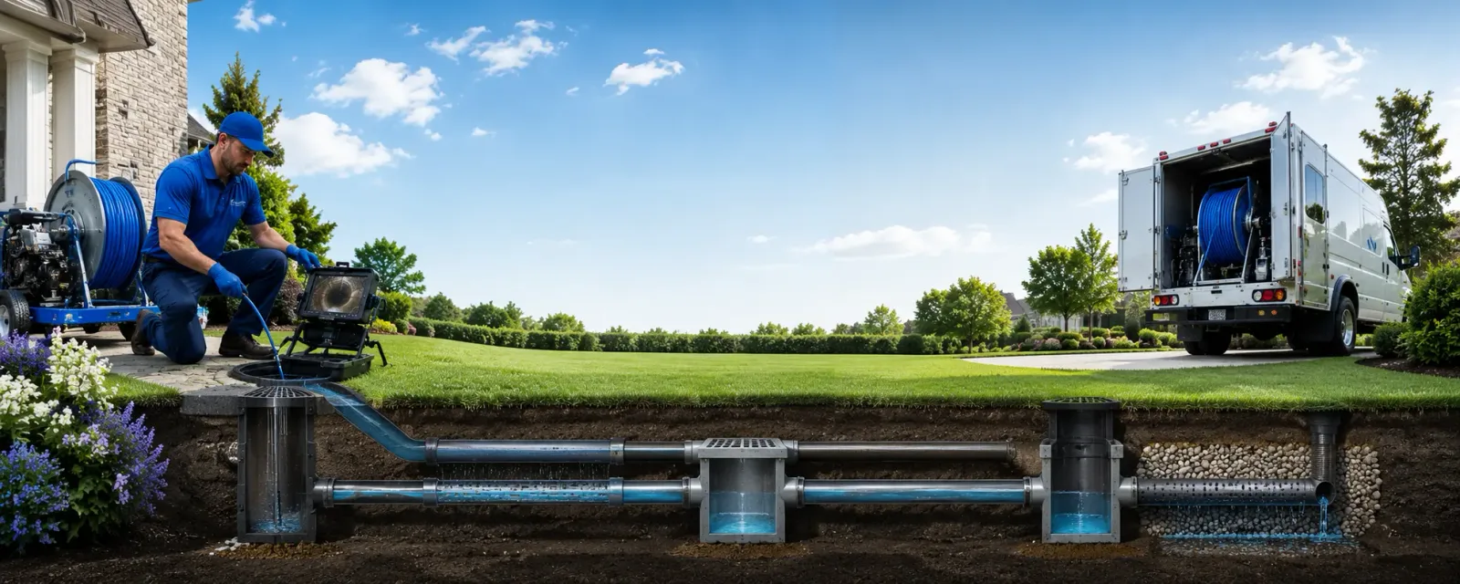 Outdoor drain cleaning information for Robbins, CA